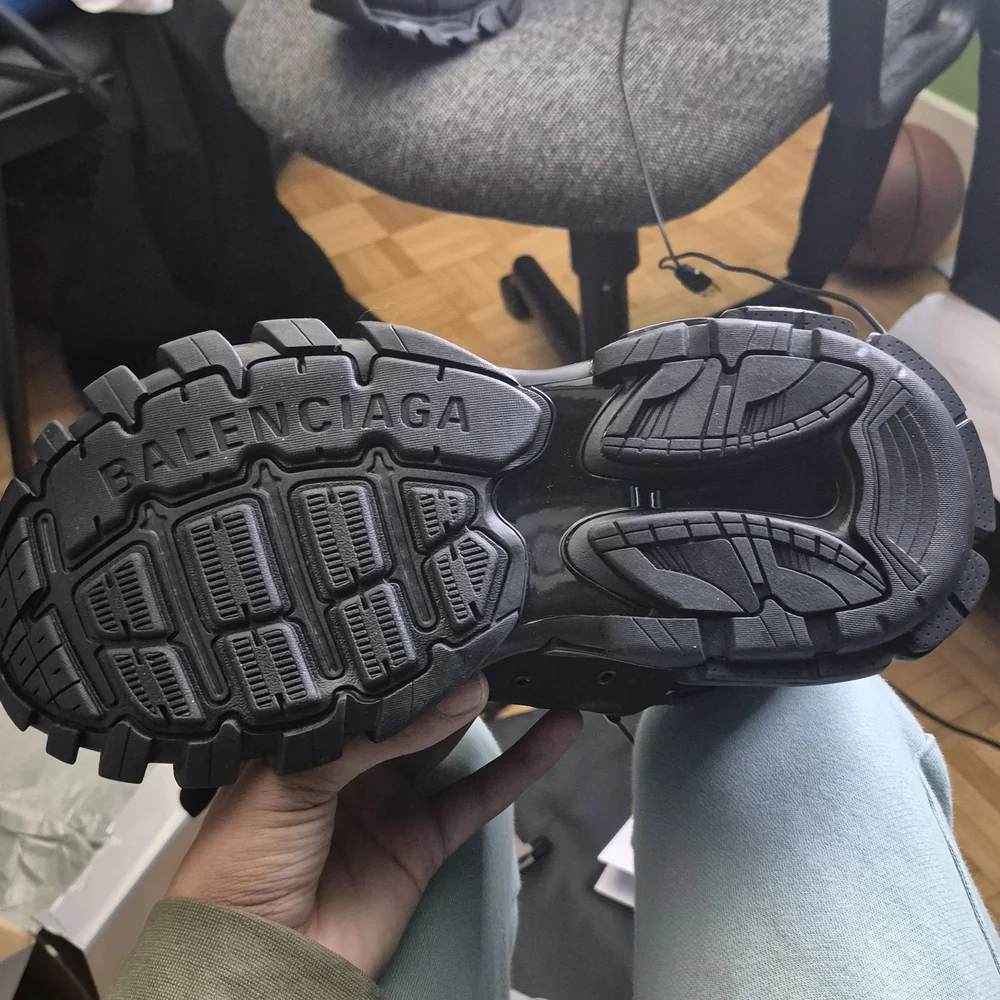 Balenciaga Black Layered Track Sneakers - Picture 4 of 8